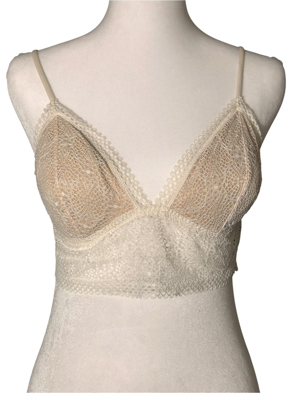 Victoria's Secret Long Line Bralette Ivory L - Picture 2 of 6